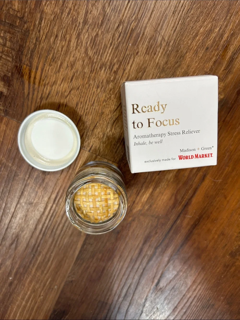 Madison + Green Ready to Focus Aromatherapy Stress Reliever - White